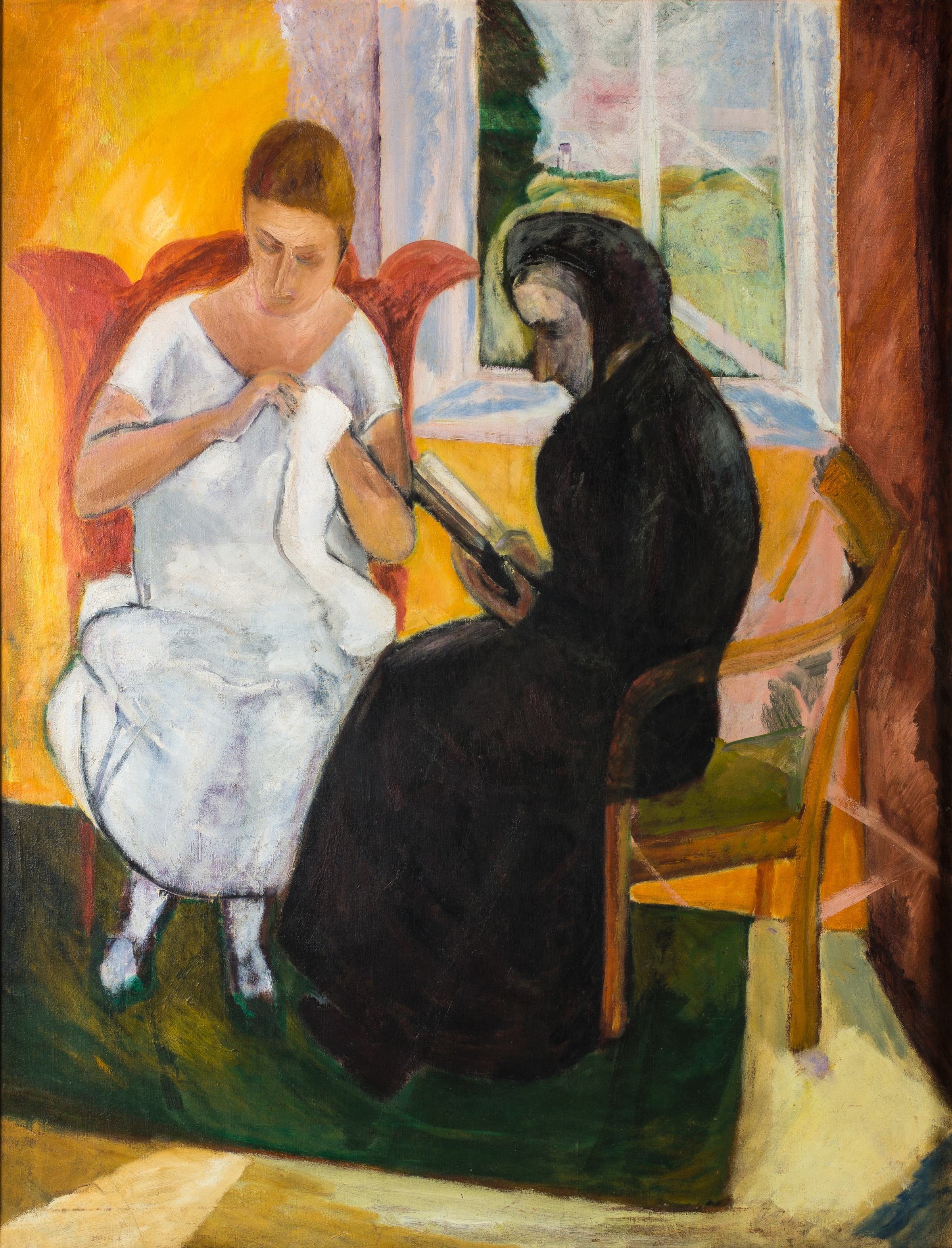 Jens Søndergaard Portræt af min kone og min bedstemor