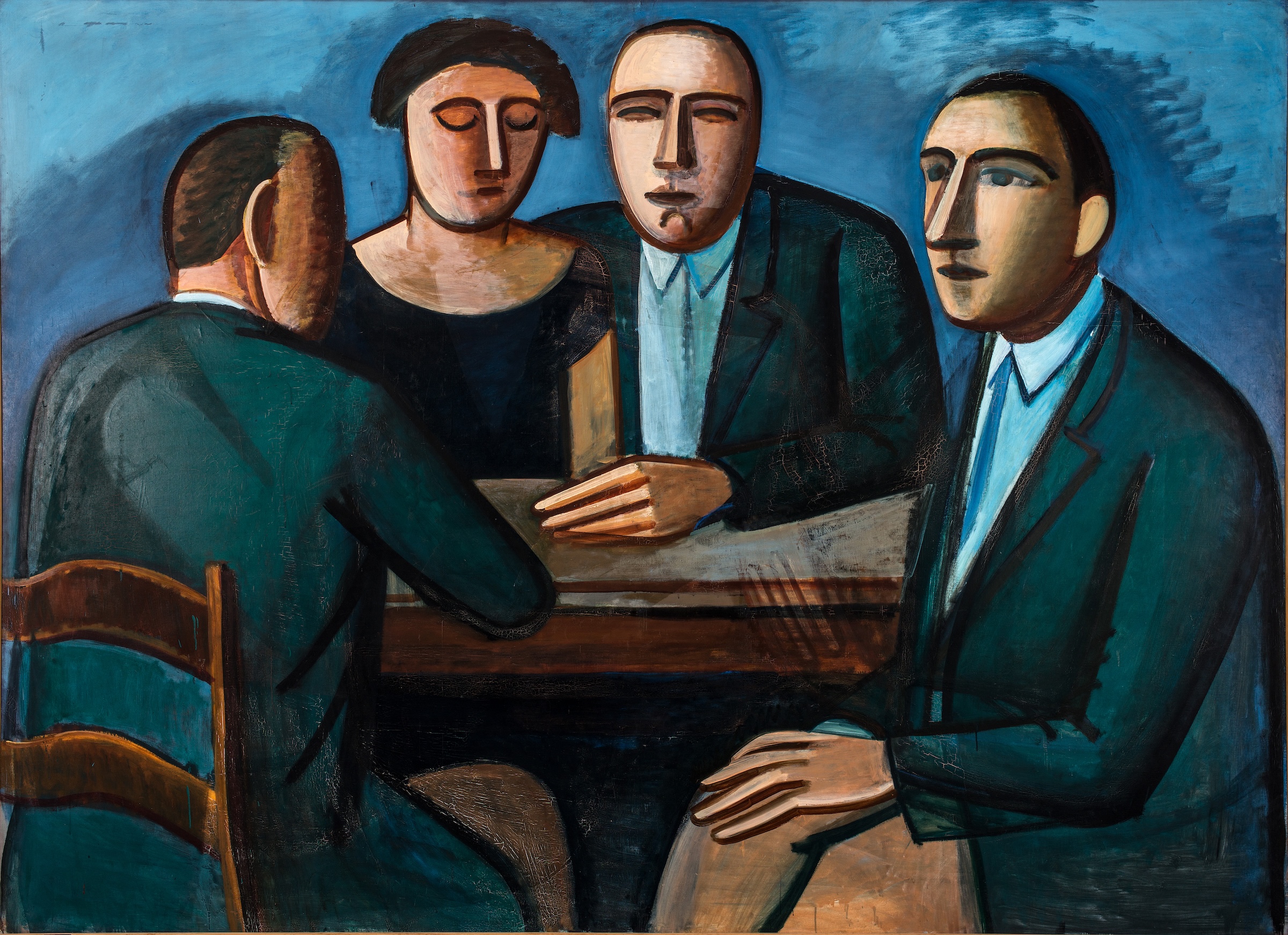 Vilhelm Lundstrøm Figurgruppe omkring et bord