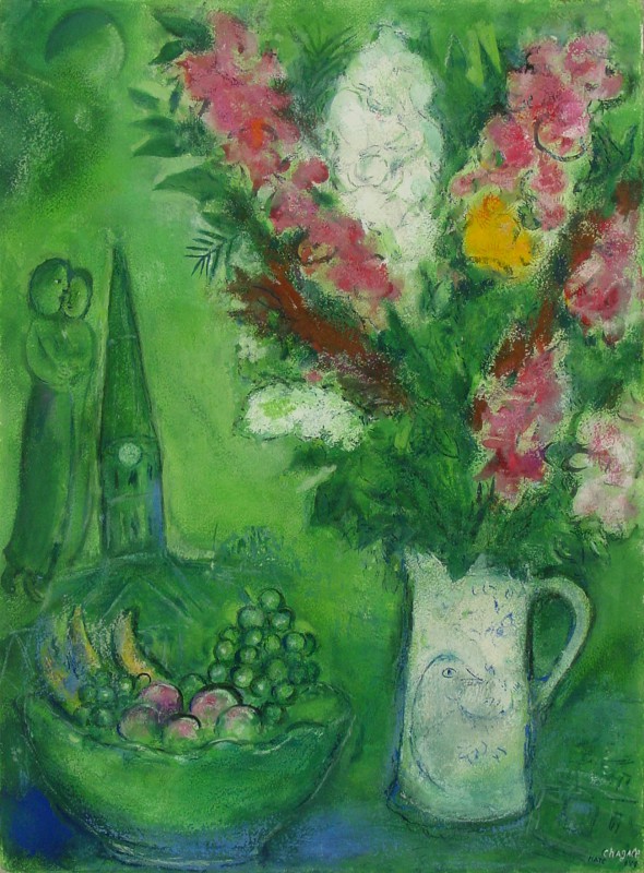 Marc Chagall Le clocher d'Orgeval (1949)
