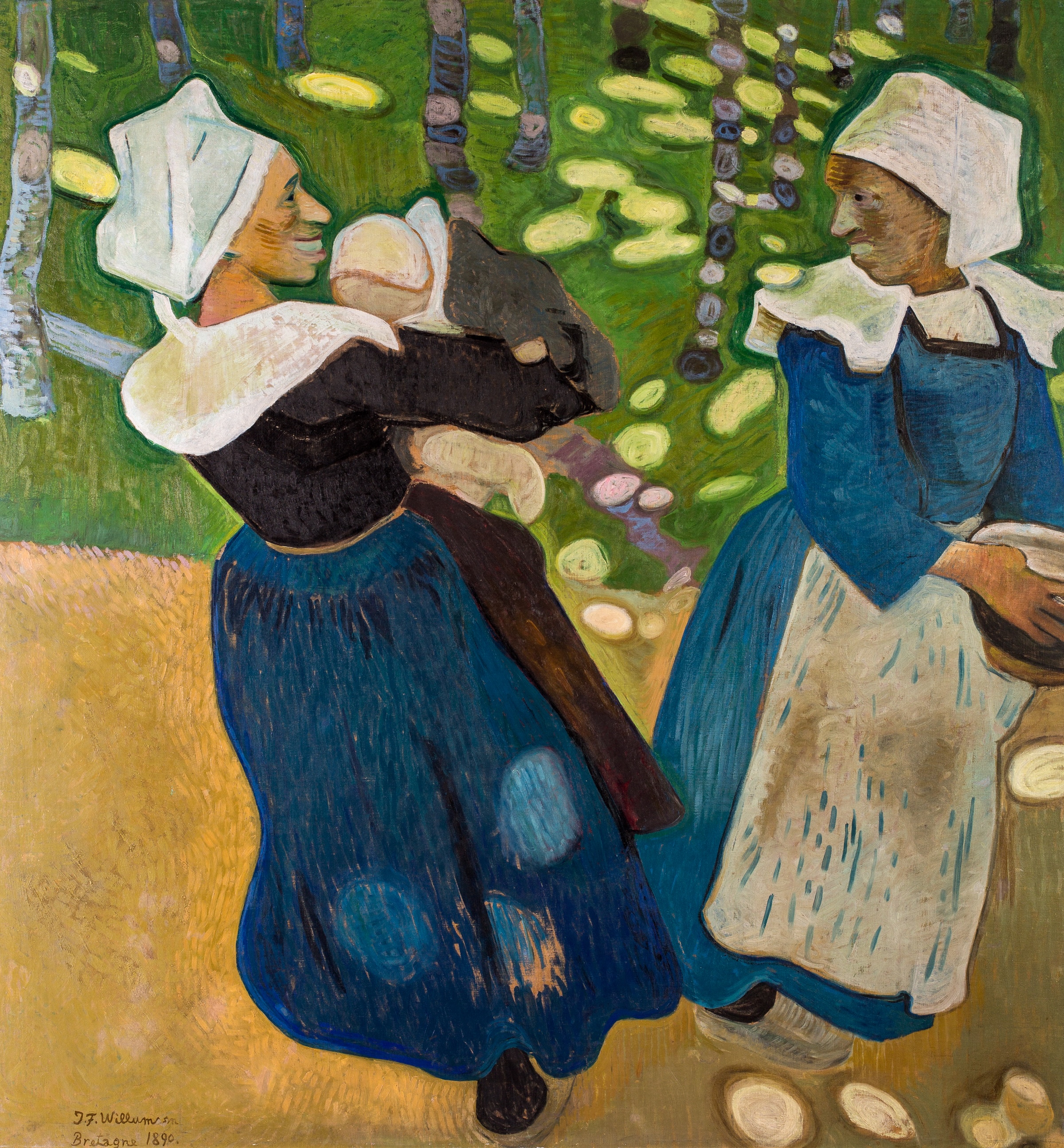 J.F. Willumsen – To bretagnekoner skilles efter en passiar (1890)