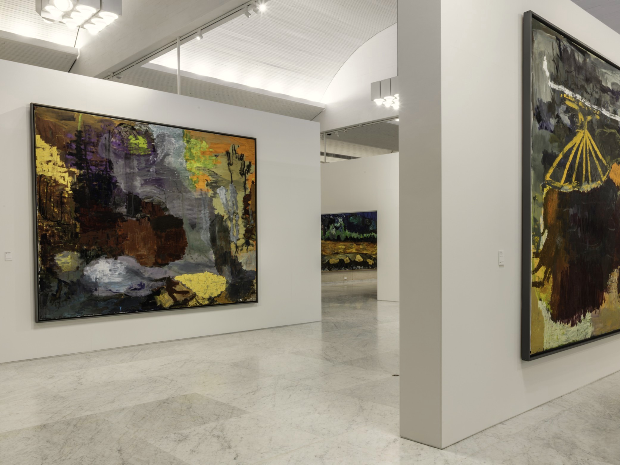 Per Kirkeby på Kunsten Museum of Modern Art Aalborg. Installation view. Værkerne tilhører Louisiana Museum of Modern Art og Kunsten Museum of Modern Art Aalborg. Foto_ Niels Fabæk