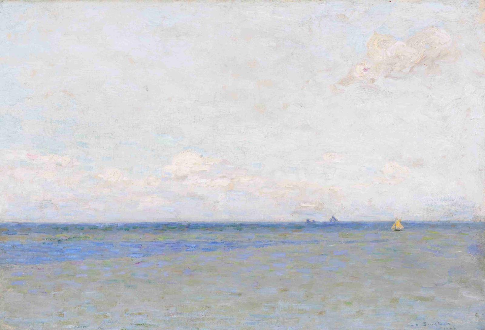 Le Sidaner Voiliers sur la mer dans le lointain